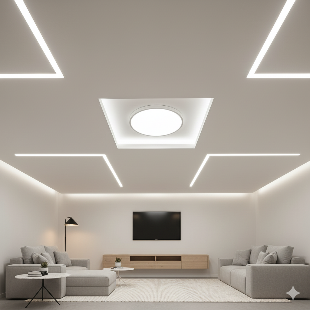 Plafon Gypsum Minimalis Putih