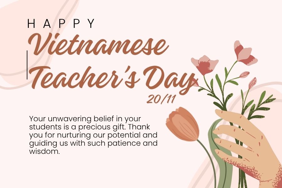 Những lời chúc 20/11 tiếng Anh đầy cảm xúc.