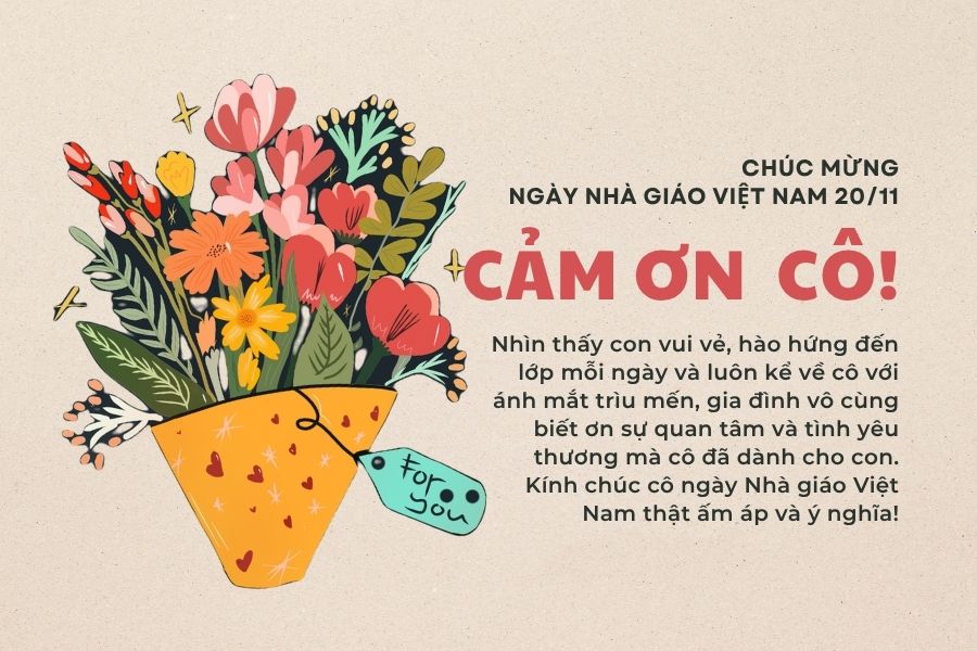 Với mỗi lời chúc, người viết không chỉ gửi gắm lòng biết ơn mà còn lan tỏa thông điệp về sự chu toàn và yêu thương.