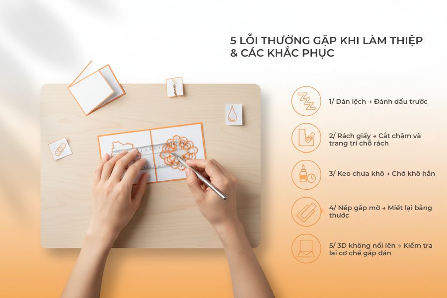 Xử lý 5 lỗi thường gặp khi làm thiệp 3D 20/11.