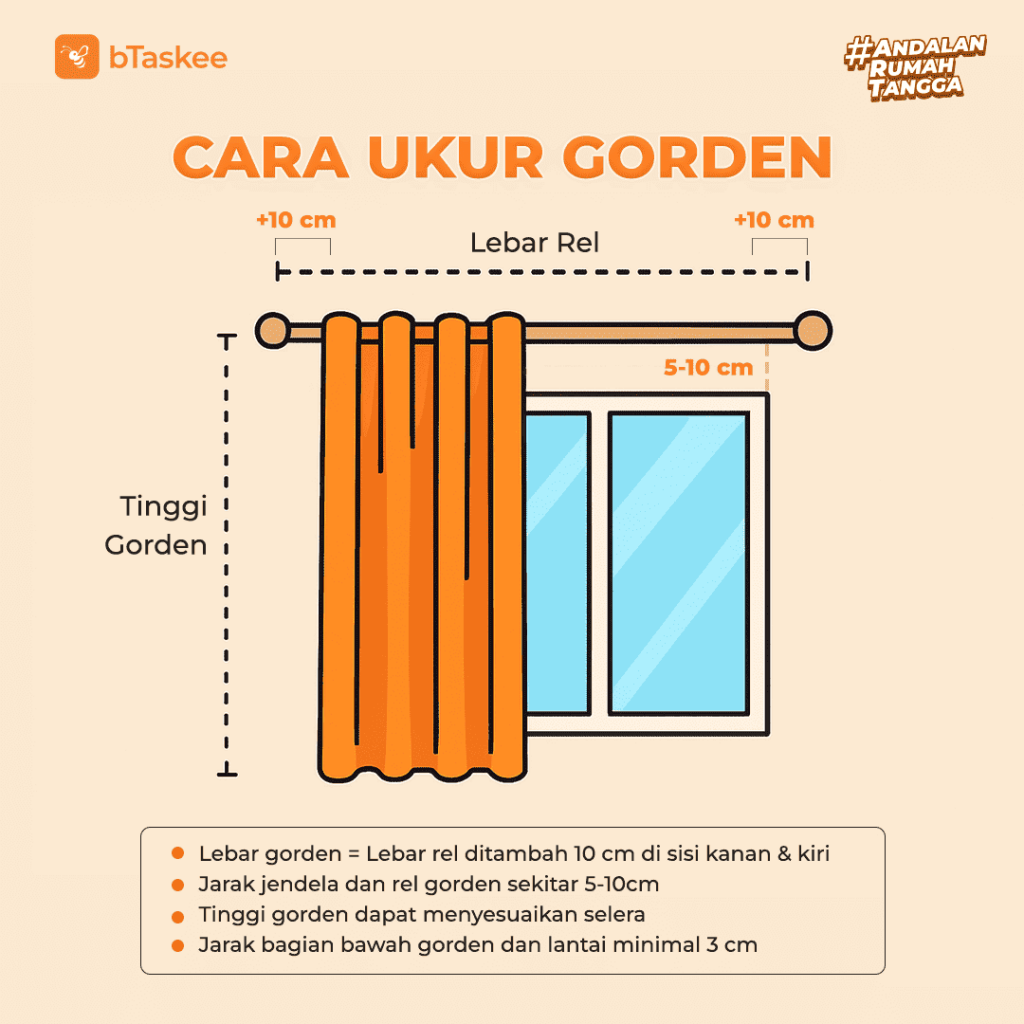 Cara mengukur gorden