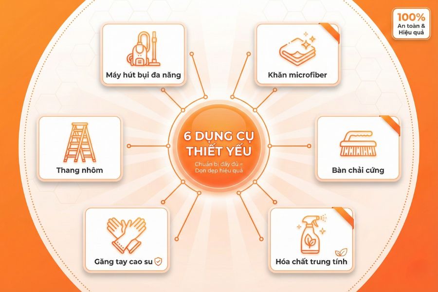 Kế đến là chuẩn bị đầy đủ danh sách dụng cụ cần thiết để dọn nhà đón Giáng sinh.