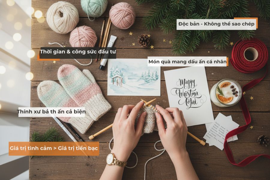 Khi ai đó nhận được một món quà được làm bằng tay, họ sẽ đánh giá cao sự nỗ lực mà bạn đã bỏ ra.