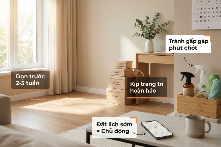 Nên bắt đầu dọn nhà đón Giáng sinh từ sớm bạn nhé!