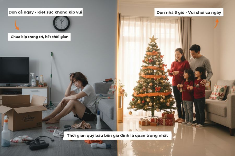 Những tình huống khổ sở khi dọn nhà đón Giáng sinh.