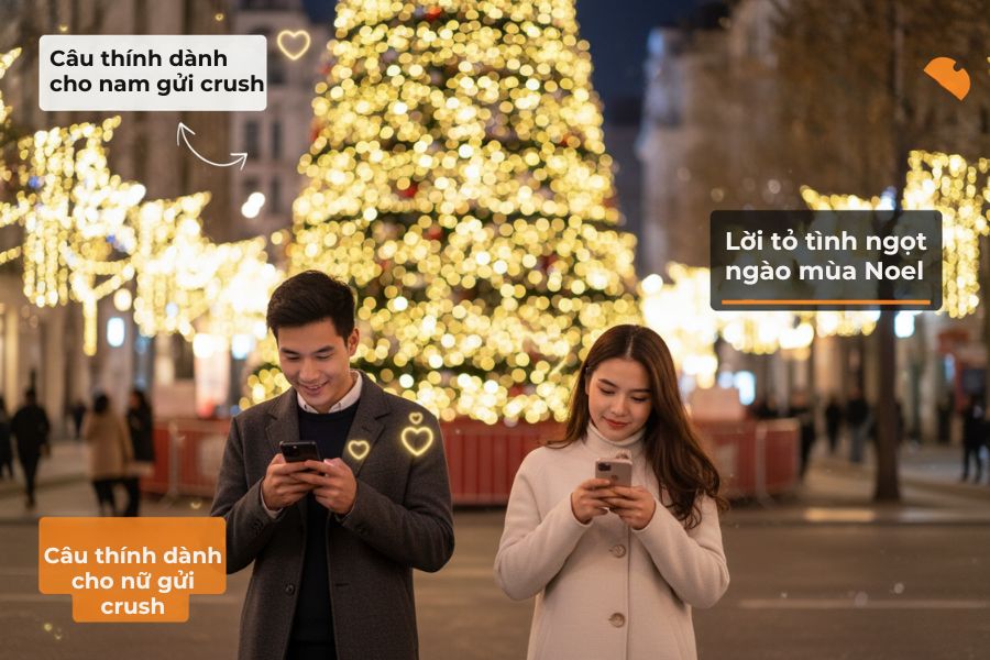 Noel cũng là dịp để bạn viết những stt thả thính cho crush đó.