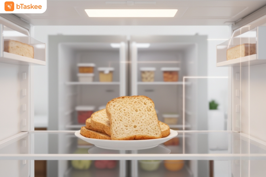 Sử dụng bánh mì để khử mùi ẩm và mùi thức ăn.