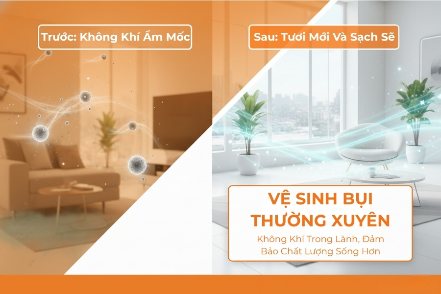 Lợi ích của vệ sinh bụi thường xuyên.