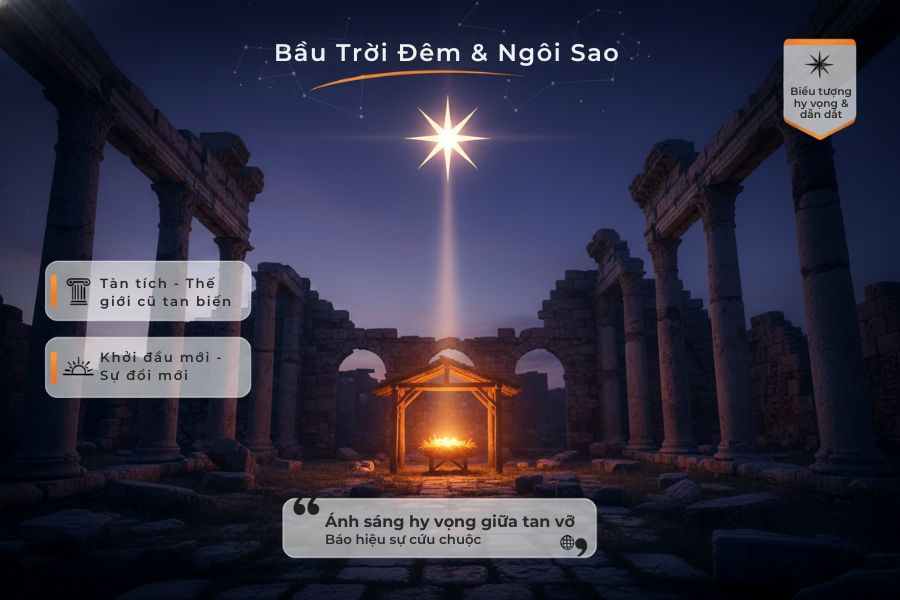 Tàn tích đổ vỡ.