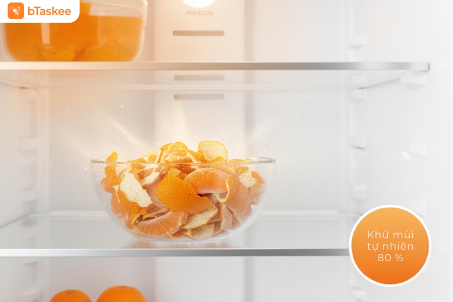 Vỏ cam giúp khử mùi tự nhiên.