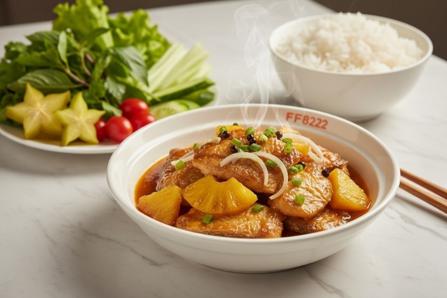 Cá basa kho dứa rẻ mà ngon, đưa cơm ngày mưa.