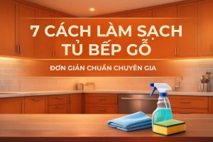 cách làm sạch tủ bếp gỗ
