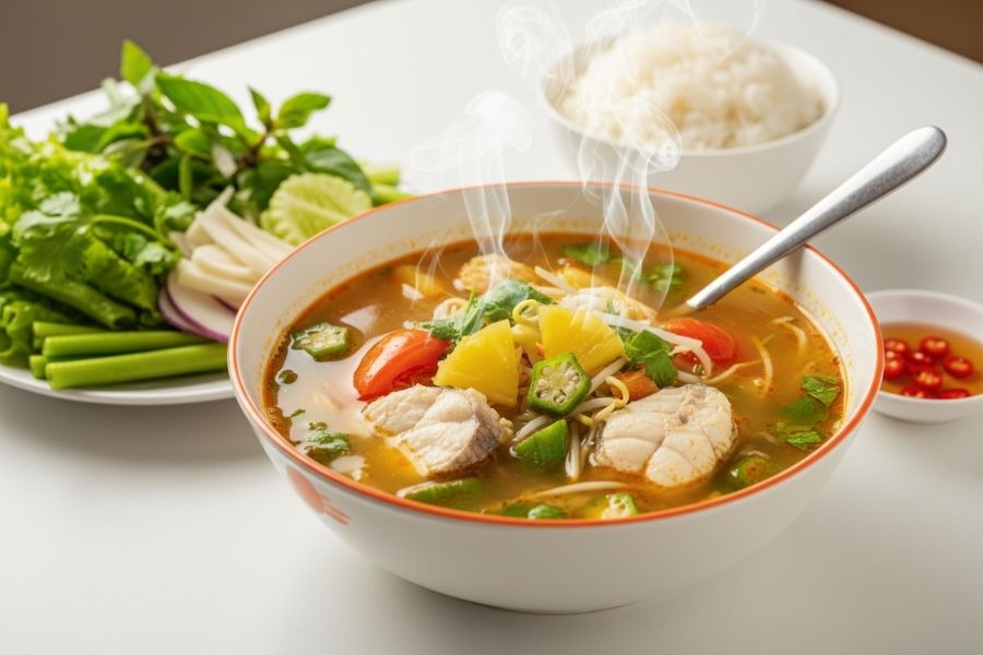 Canh chua nấu từ đầu/đuôi cá, ngon rẻ bất ngờ.