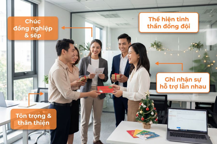 Chúc Giáng Sinh bằng tiếng Anh cho đồng nghiệp & sếp.