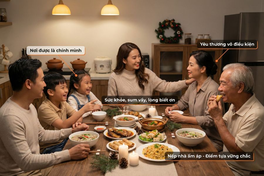 Chúc Giáng Sinh cho người thân cần sự chân thành, mộc mạc.