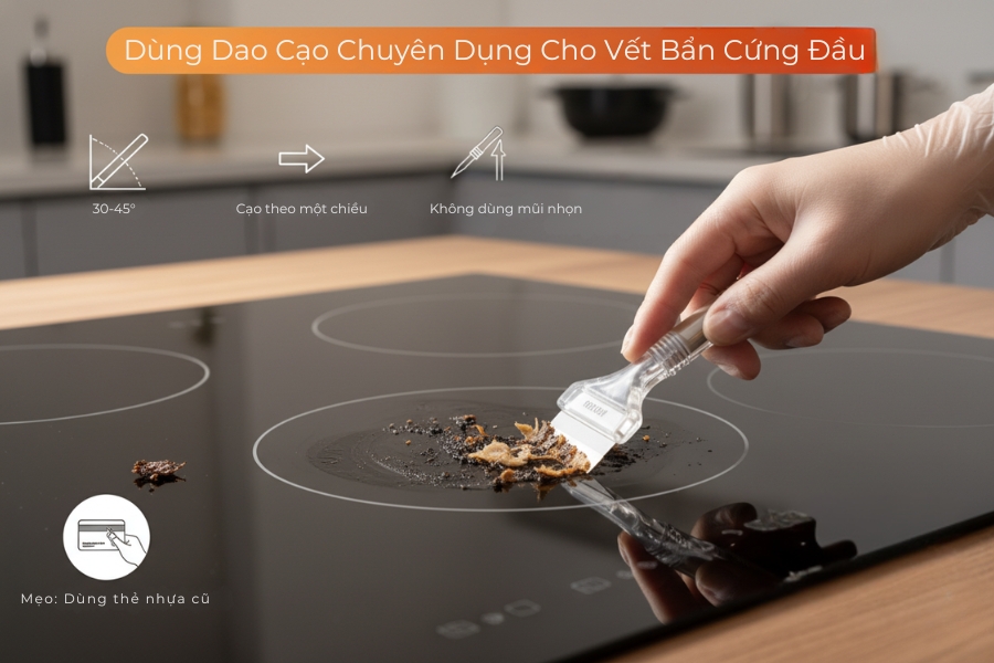 Dùng dao cào cho các vết cháy nặng, lâu ngày.