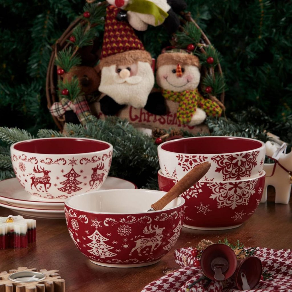 Hampers natal set mangkuk keramik