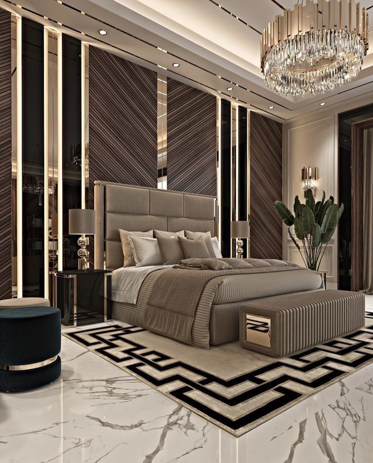 Interior kamar mewah model modern luxury hotel