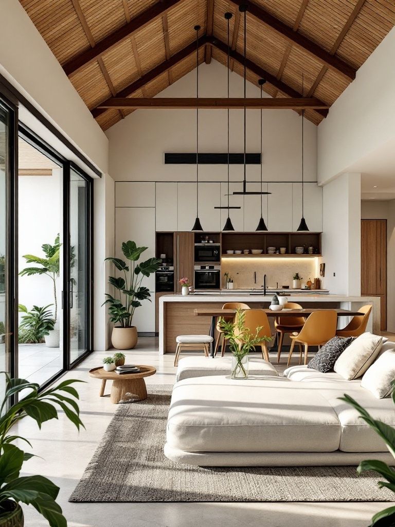 Interior rumah gaya tropical