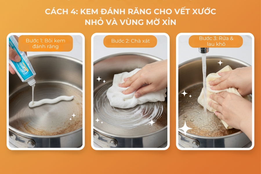 Kem đánh răng là một chất đánh bóng kim loại hiệu quả.