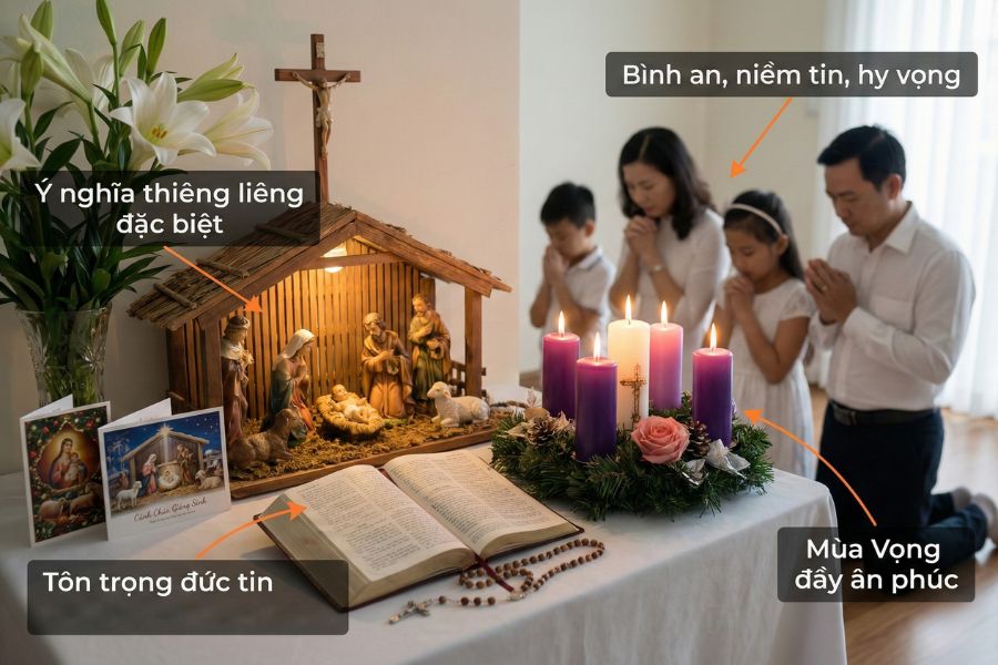 Lời chúc Giáng Sinh Công giáo cần sử dụng từ ngữ chuyên môn, trang trọng để thể hiện sự hiệp thông.