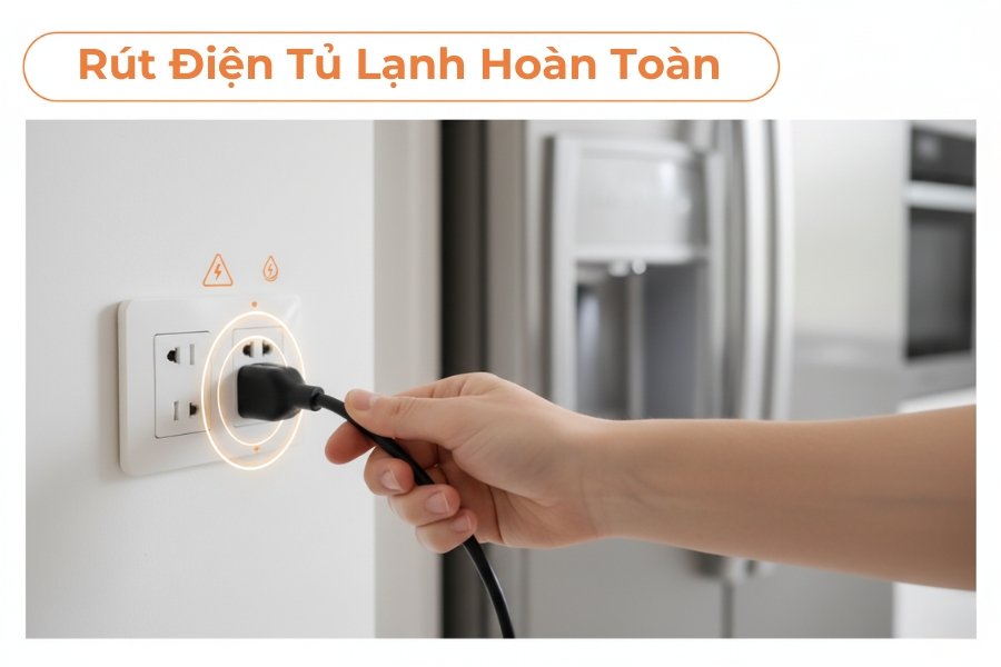 Rút điện trước khi vệ sinh để đảm bảo an toàn.