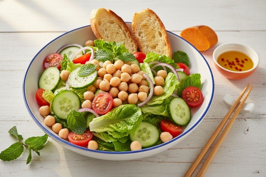 Salad đậu gà (Chickpea) healthy.