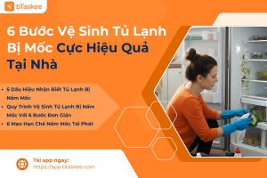 vệ sinh tủ lạnh bị mốc