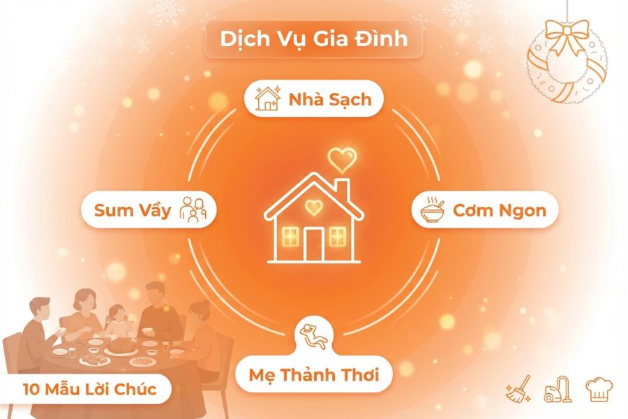 Với các doanh nghiệp cung cấp dịch vụ gia đình, lời chúc không chỉ là xã giao mà là một giải pháp tinh thần.