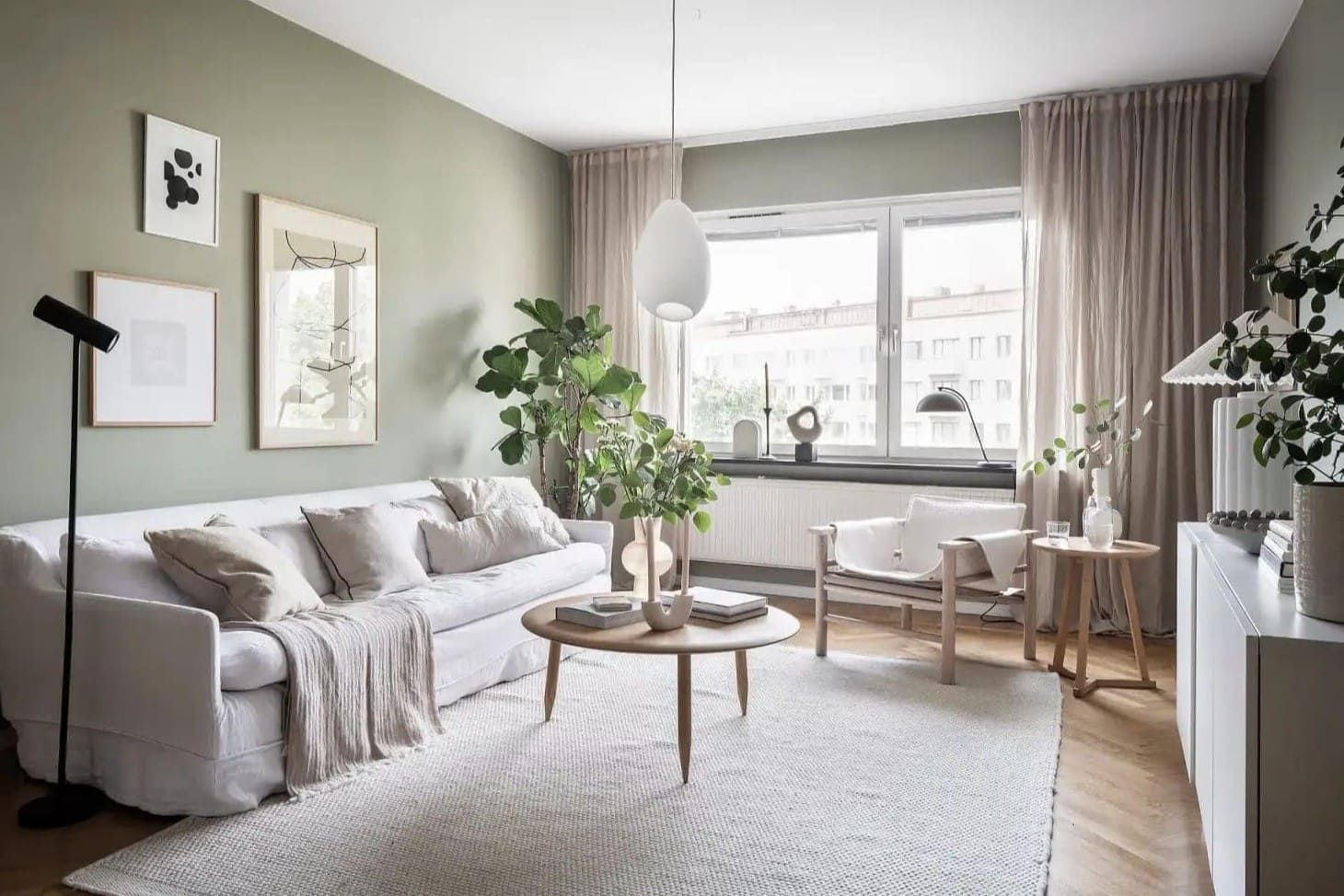 Warna cat interior sage green