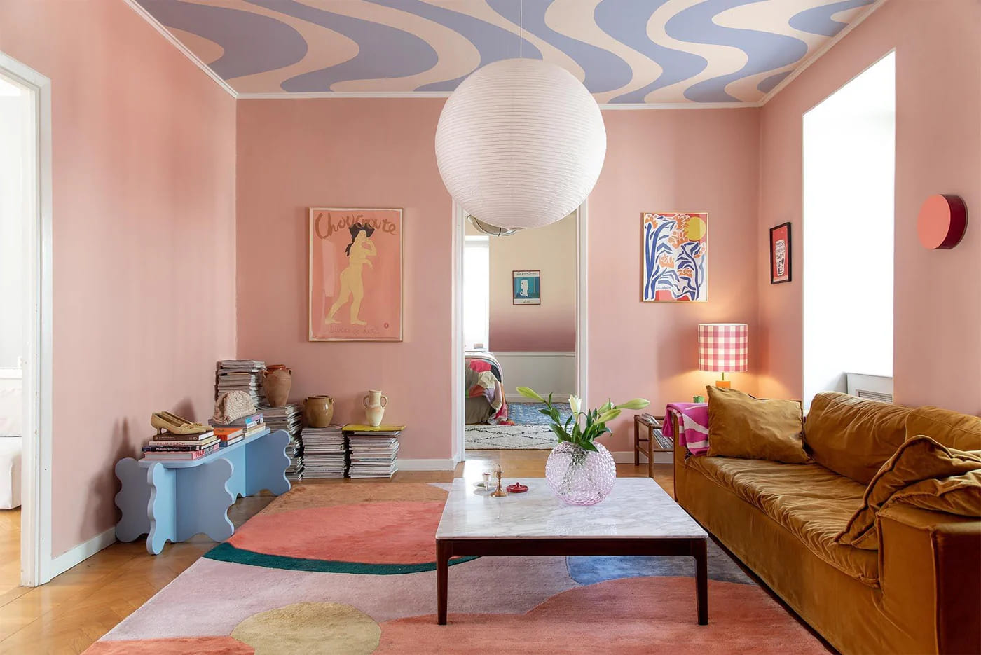 Warna cat interior soft coral paste