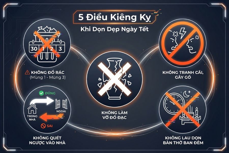 Có 5 điều kiêng kỵ khi dọn nhà đón Tết bạn cần nhớ.