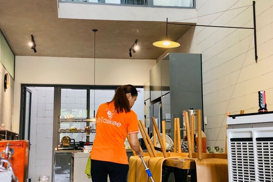 Hình ảnh Tasker bTaskee quen thuộc với nhiều gia đình.