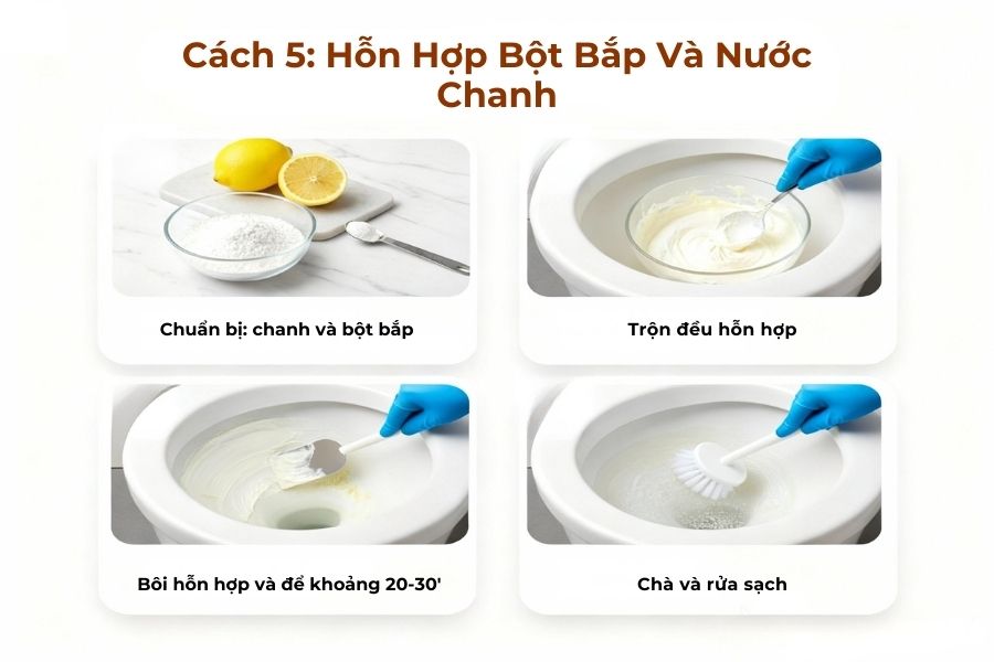 Hỗn hợp bột bắp và nước chanh.