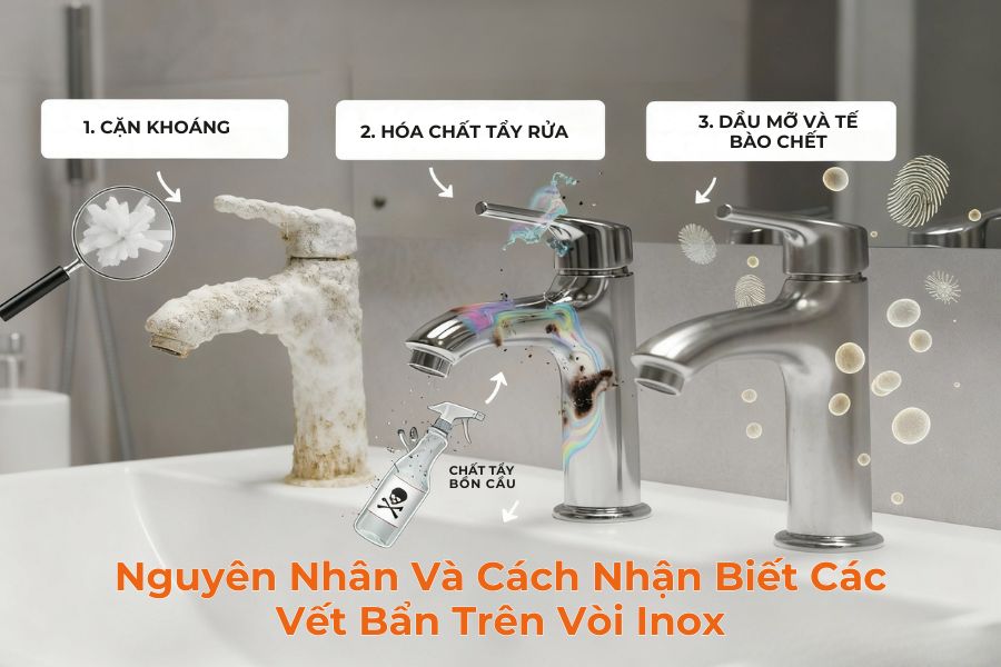 Nguyên nhân và cách nhận biết vết bẩn.
