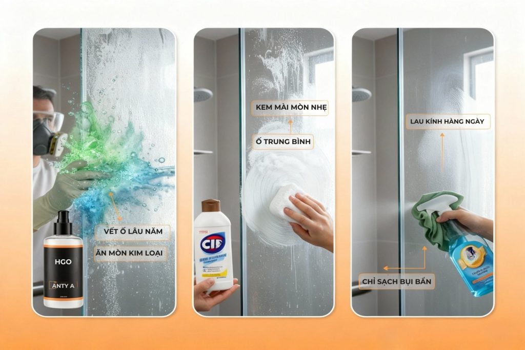 Sử dụng các loại hóa chất chuyên dụng.