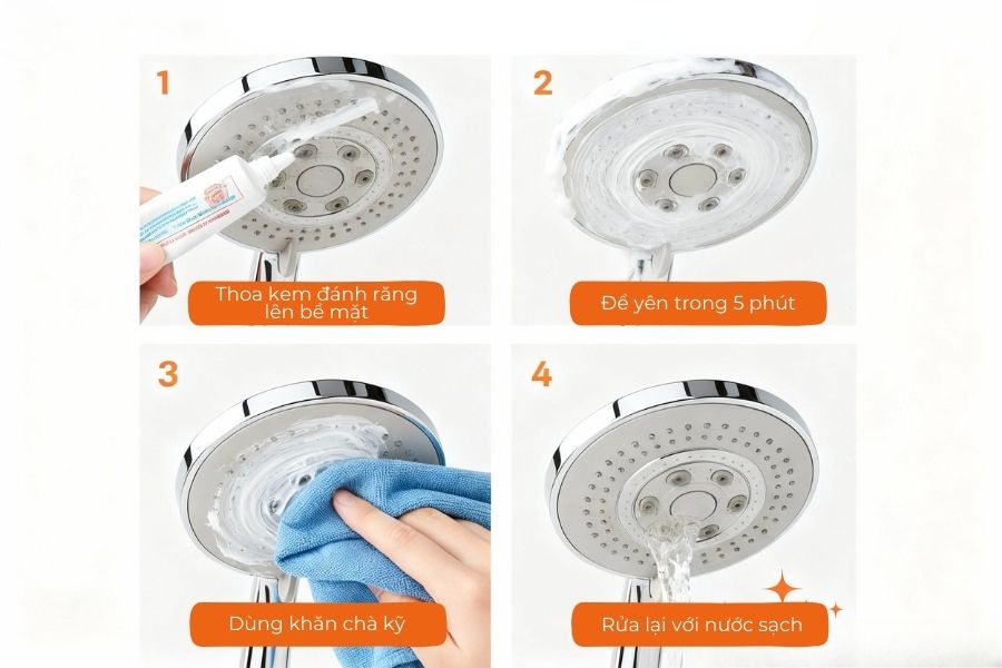 Sử dụng kem đánh răng.