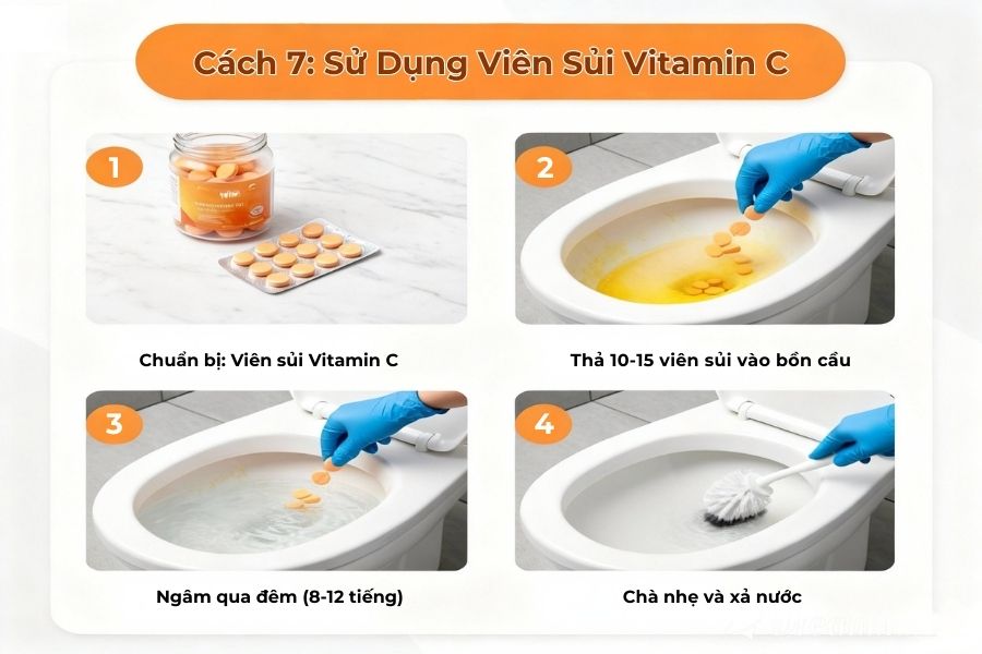 Sử dụng viên sủi vitamin C.