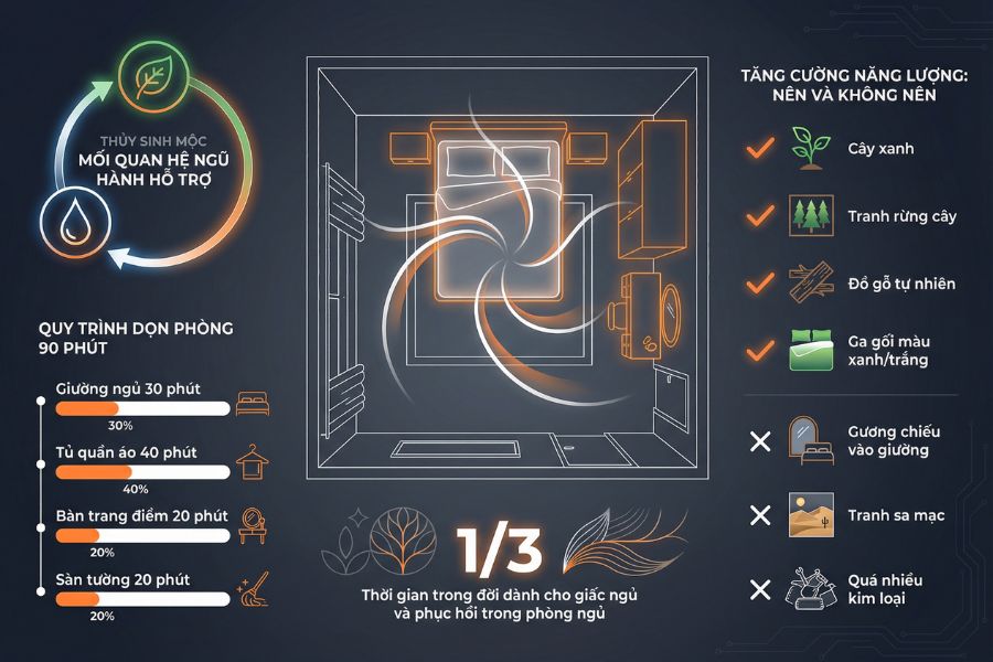 Với phòng ngủ, hãy ưu tiên đến việc lọc không khí để không gian nghỉ ngơi được thoải mái nhất.