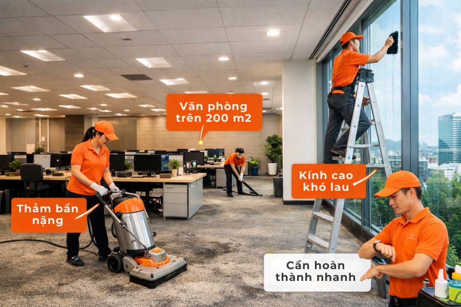 Doanh nghiệp nên sử dụng vệ sinh văn phòng chuyên sâu khi nào?