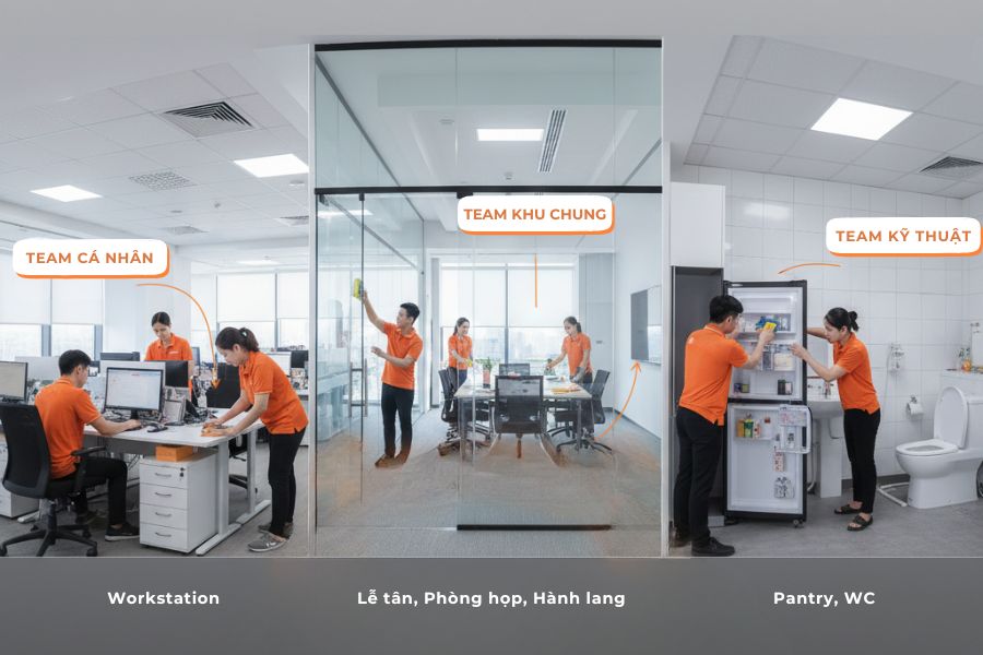 Phân công công việc vệ sinh văn phòng đón Tết.