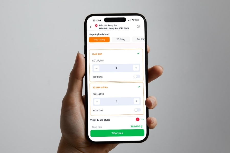 Bảng giá vệ sinh máy lạnh tại khu vực Bến Lức, Long An trên app bTaskee.