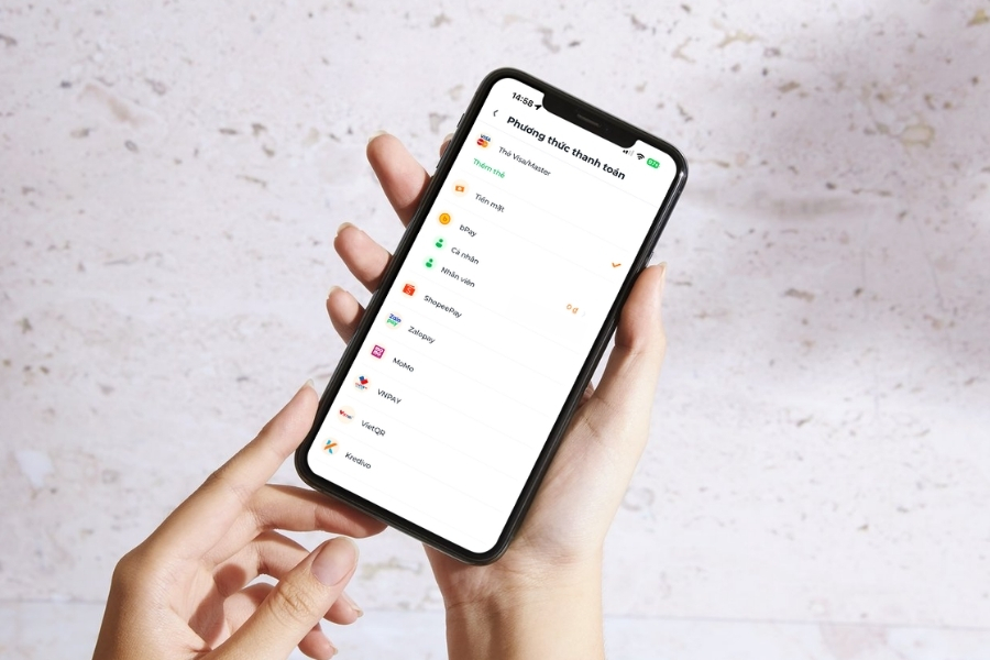 Ứng dụng bTaskee hỗ trợ đa dạng phương thức thanh toán.